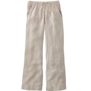 L. L. Bean | Premium Washable Linen Pull-On Pants - Oatmeal.- size 10
